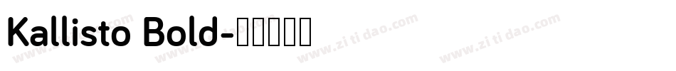Kallisto Bold字体转换